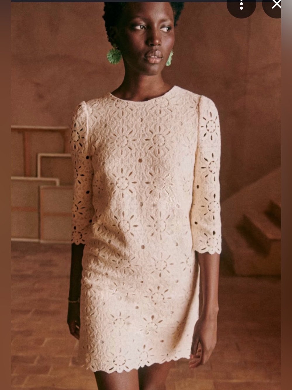 Sezane Krissy Dress Ecru Size 38 (US 6/Medium)